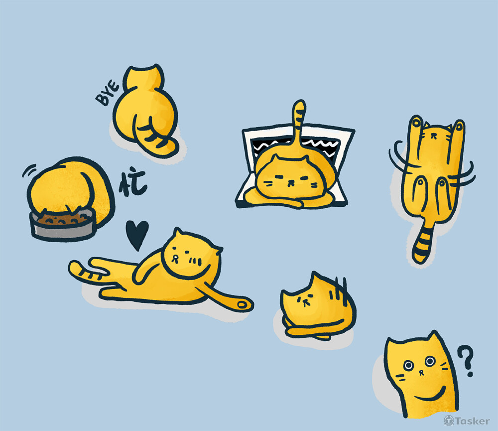 寵物專屬貼圖：範例為橘貓