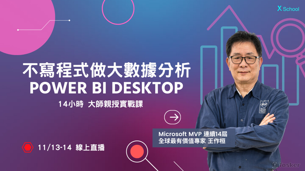 不寫程式做大數據分析POWER BI DESKTOP