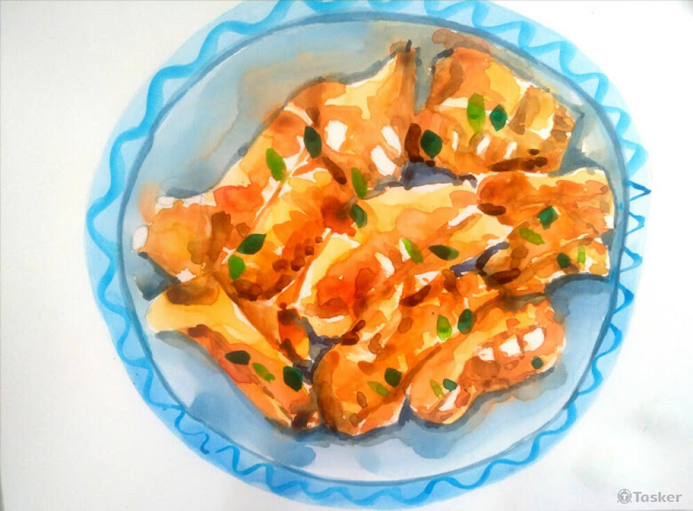 黑豆桑-豆瓣醬排骨-水彩