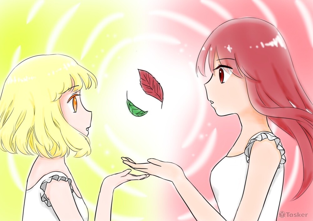 綠茶與紅茶的形象圖