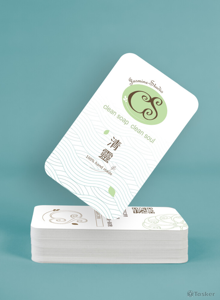 LOGO設計-清靈手工皂-名片運用