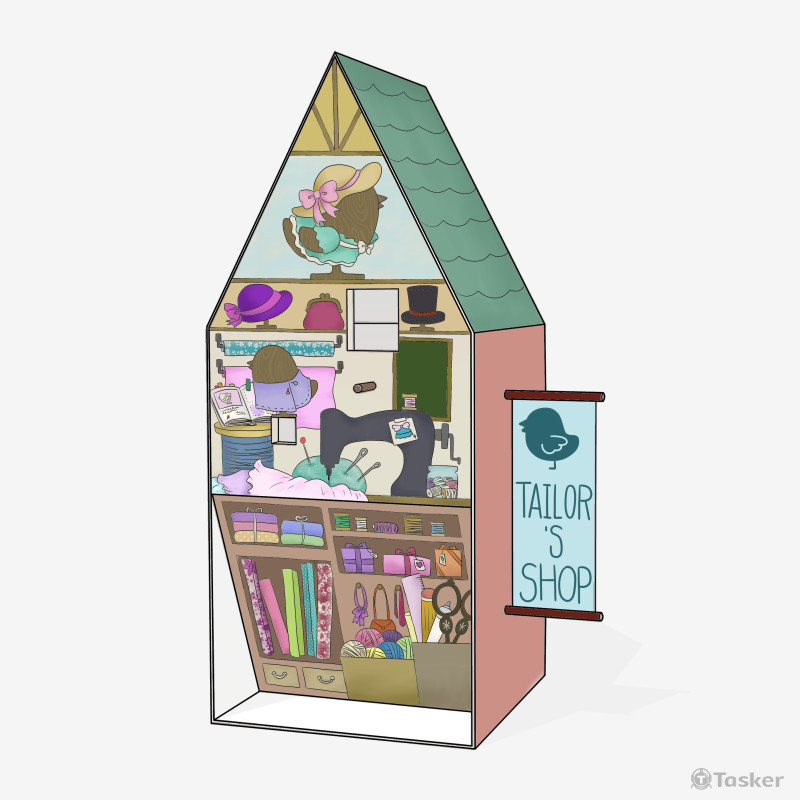 第一屆百人插畫鳥屋聯展-優選(鳥兒裁縫屋)