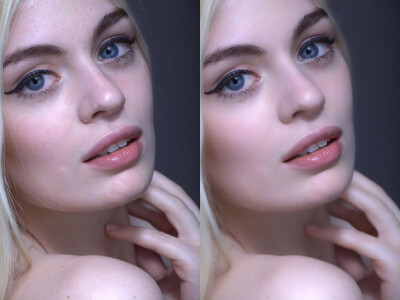 修圖前後對比照