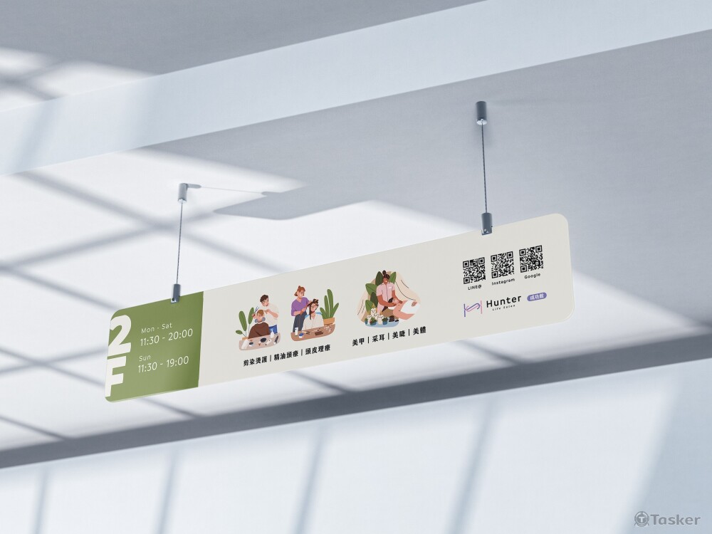 二店騎樓指示牌