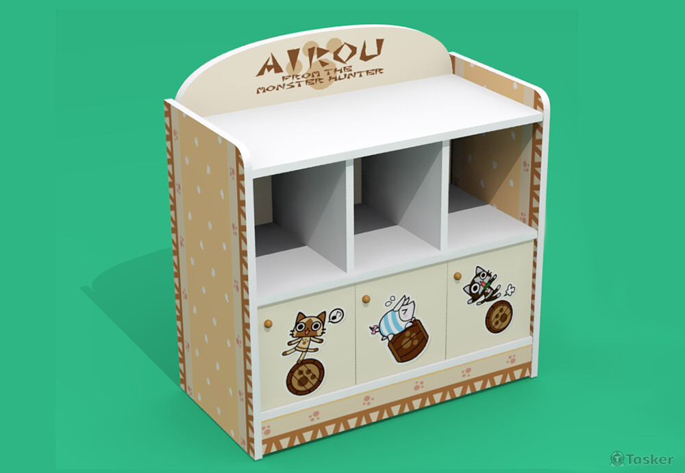 魔物獵人(艾路)櫃子設計