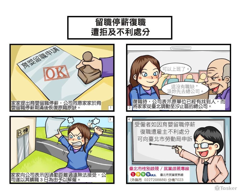 留職停薪復職 遭拒及不利處分