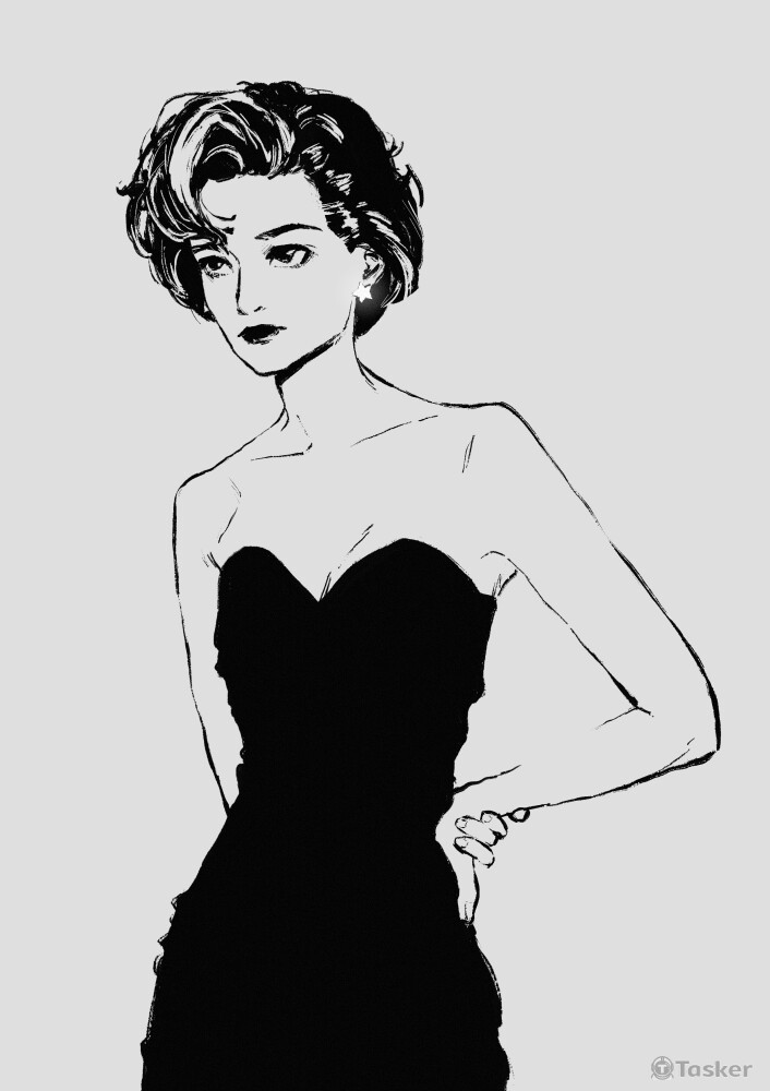 Winona Ryder-黑線人像