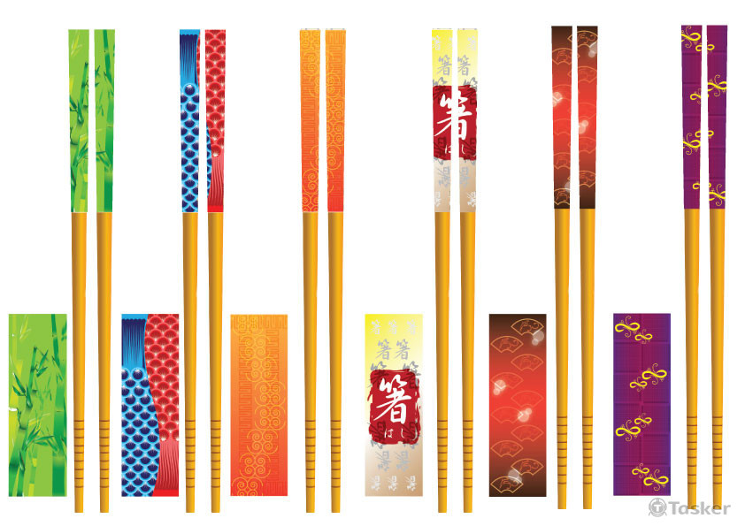 筷子花紋設計