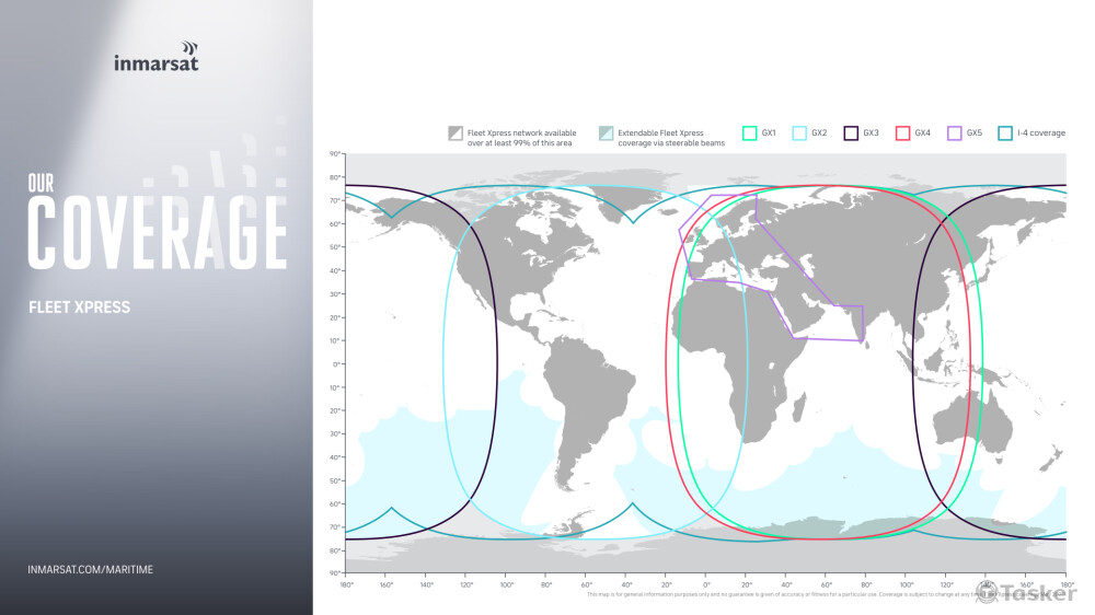 VSAT Fleet Xpress coverage