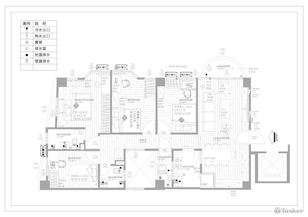 冷熱給排水配置圖