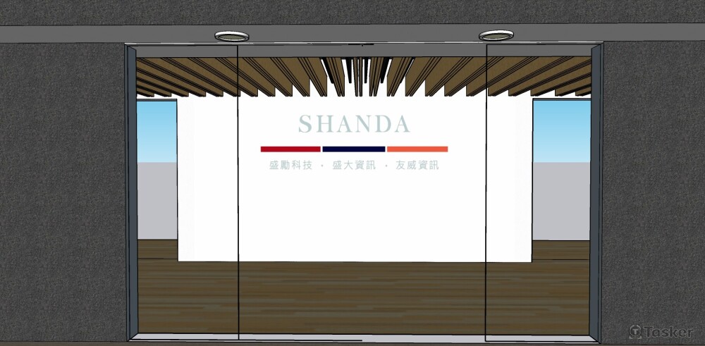 商務辦公室視覺墻sketch01