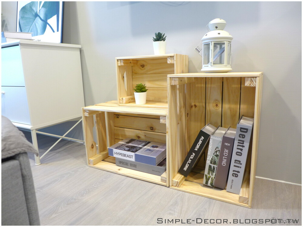 IKEA KNAGGLIG。松木收納盒