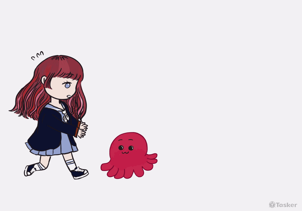 長田章魚子（作業用vtuber)追著章魚跑