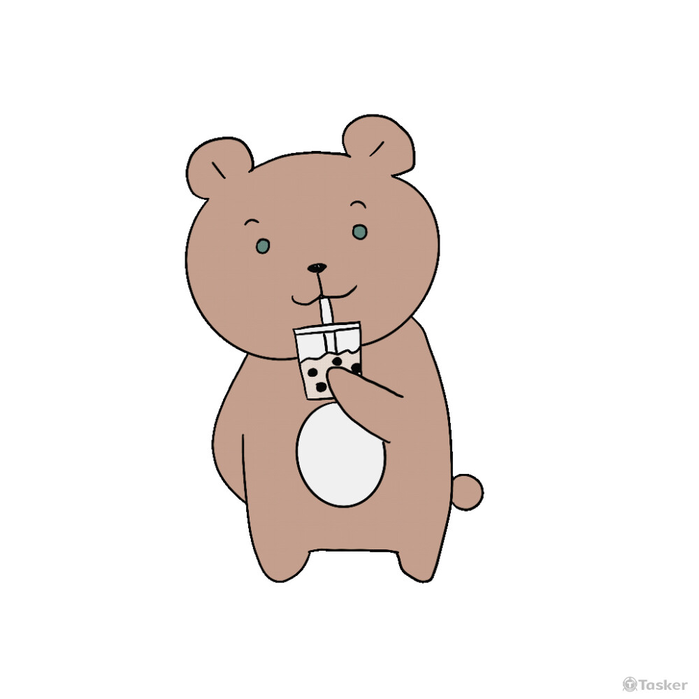  喝珍奶的熊
