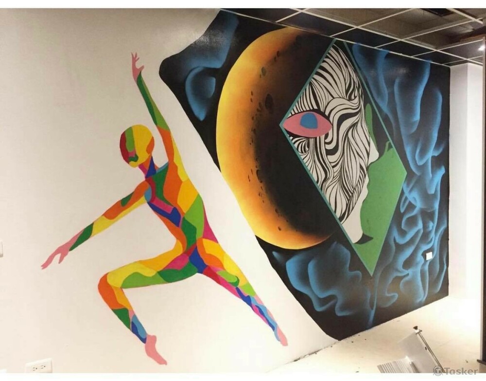 拉麵店室內塗鴉01