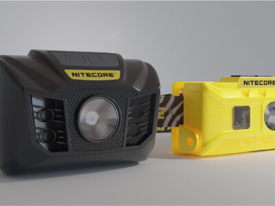 Nitecore-頭燈模型與宣傳圖