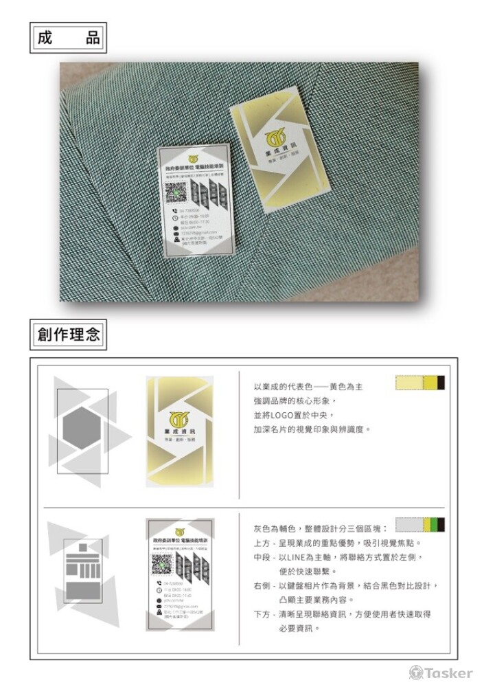 以幾何圖形與六角形將logo置中強調核心印象。