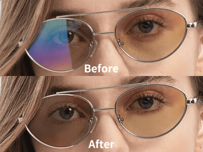 去除眼鏡反光