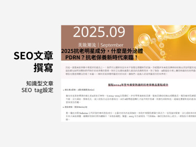 官網規劃、SEO文章