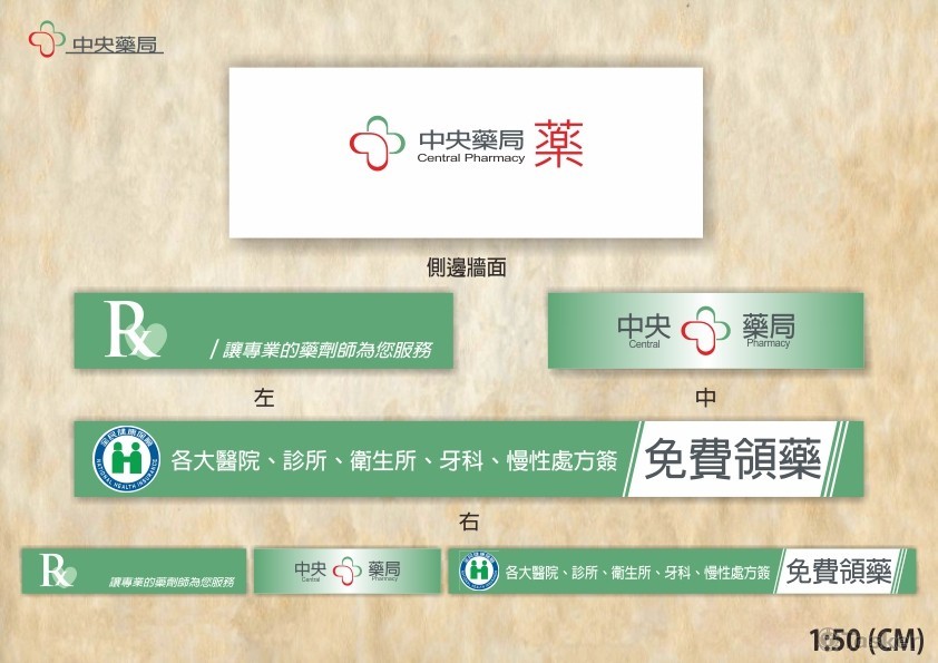 中央健保藥局直立招牌