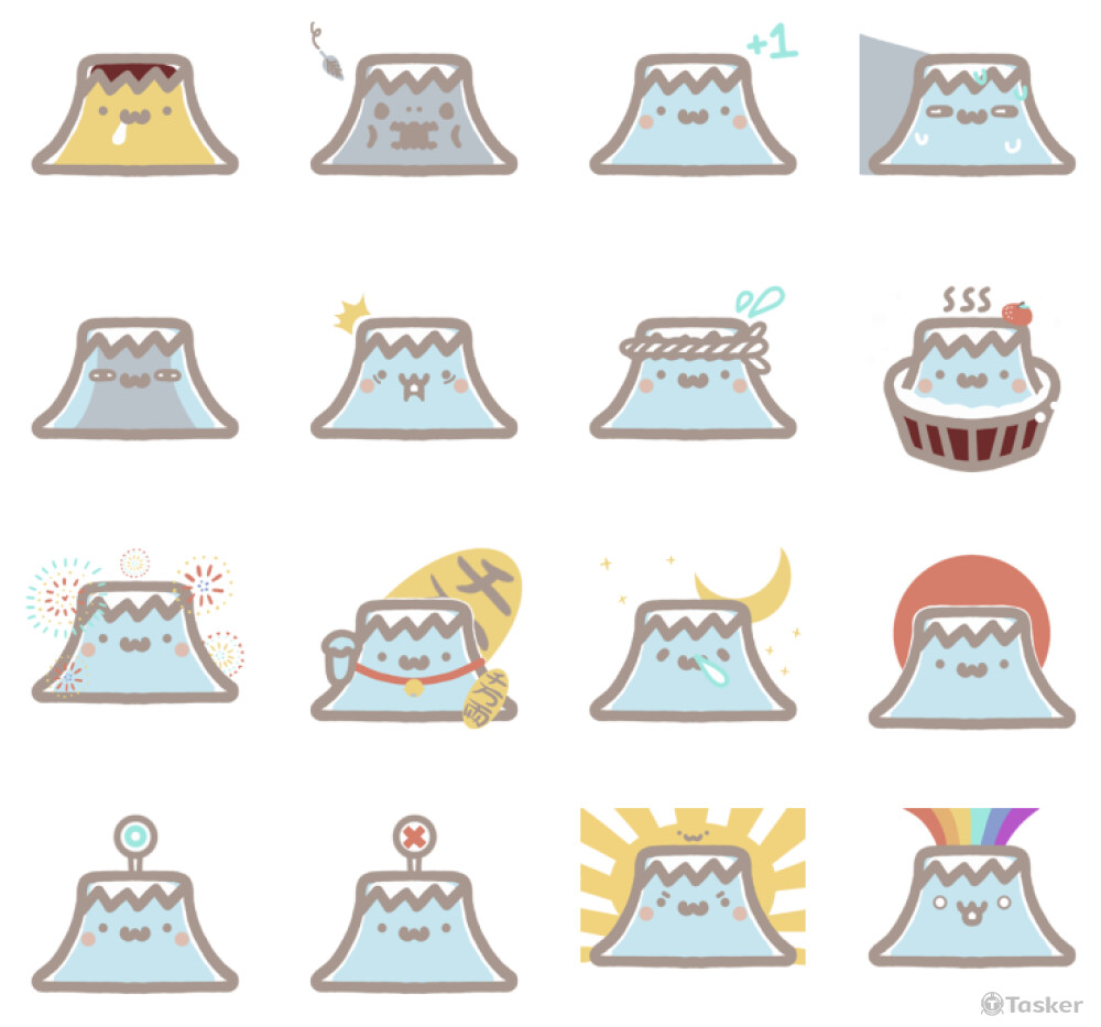 富士貓 多多 DoDo 日常表情-貼圖設計