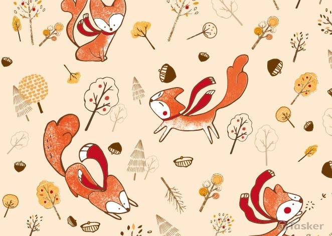 秋之狐-印花設計