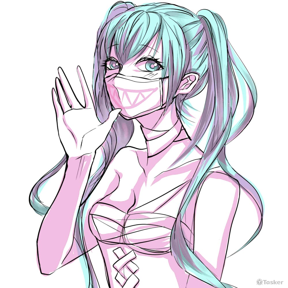 初音ミク（單色上色）電繪