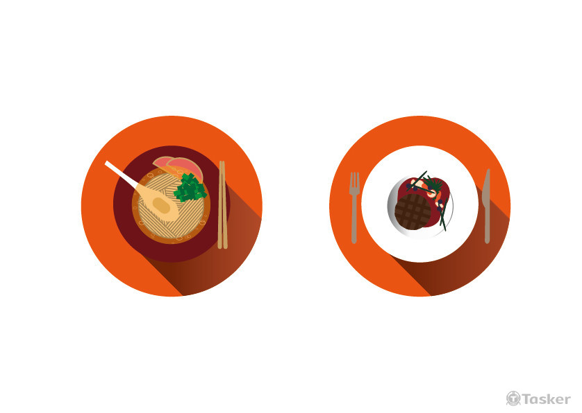 東方食物、西方食物