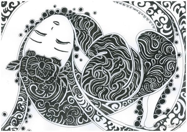 插畫作品-所戀之谷-生活在河神中
繪者：徐偉珍
本圖刊登於生活潮藝文誌第三期
2018年冬季號
p.152