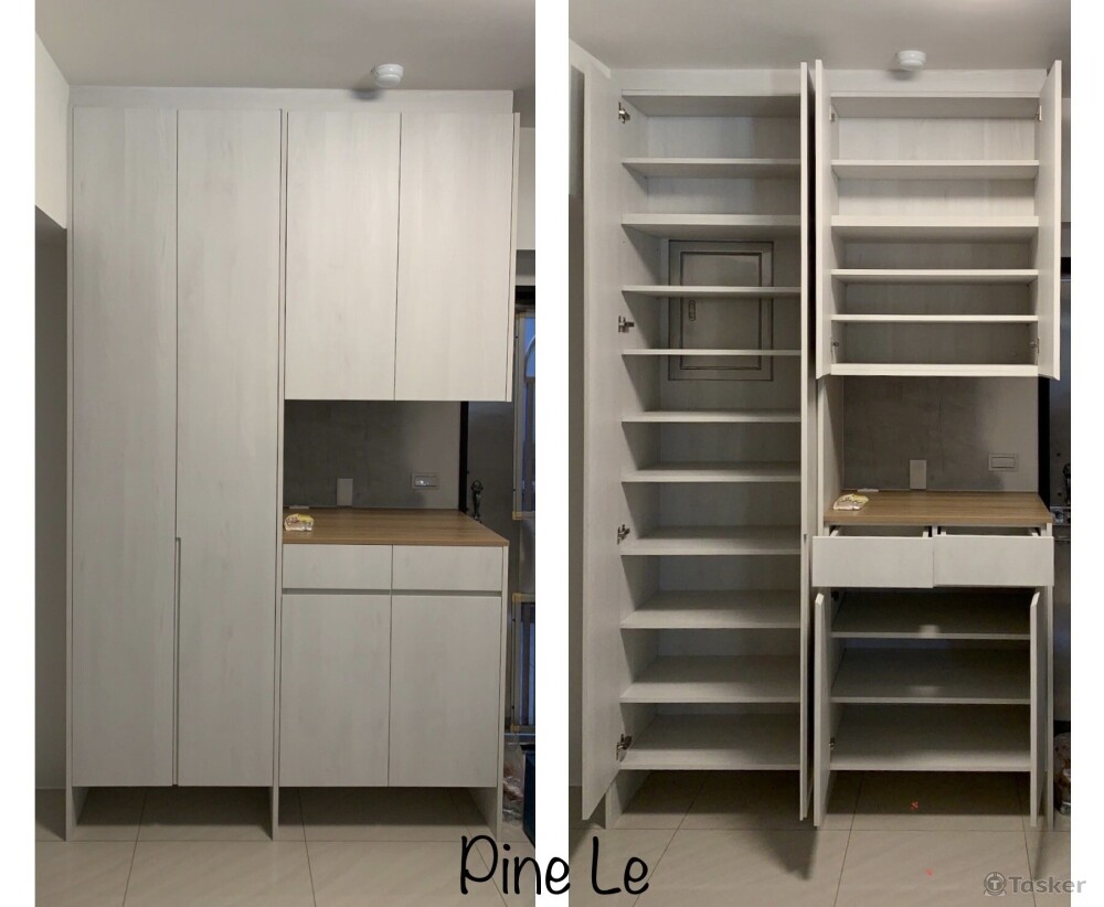 利用空間～蜈蚣的鞋櫃，活動層板隨時跟著鞋子高低調整，還能隱藏總開關箱。