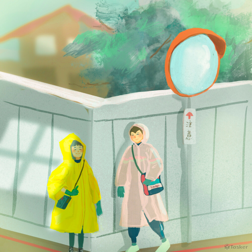 人物插畫加場景繪製