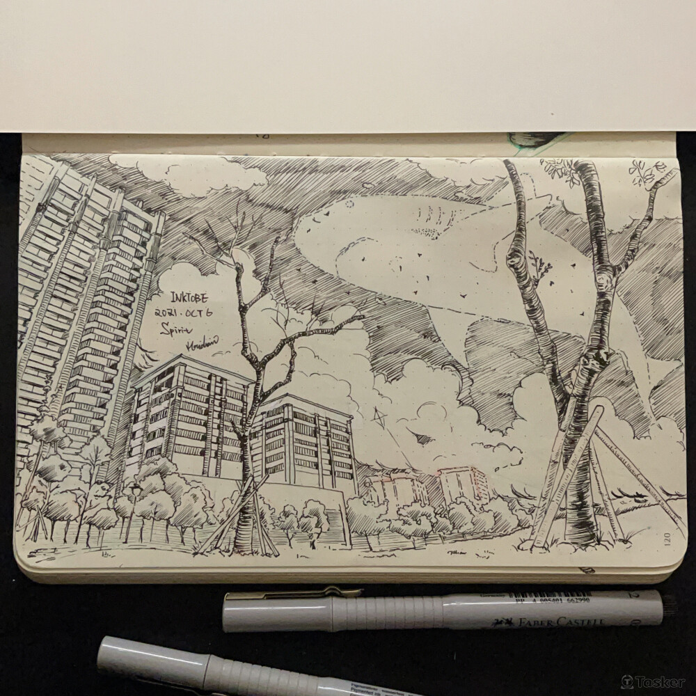 代針筆插畫練習