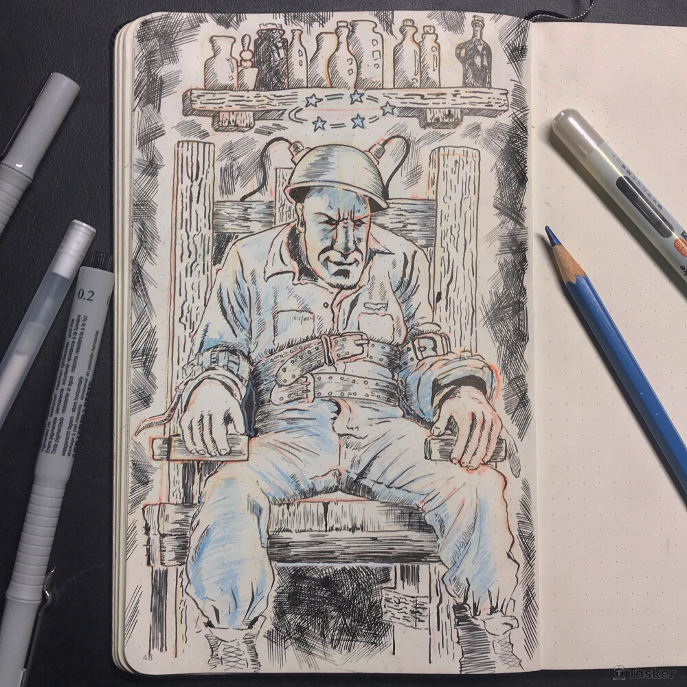 代針筆插畫練習