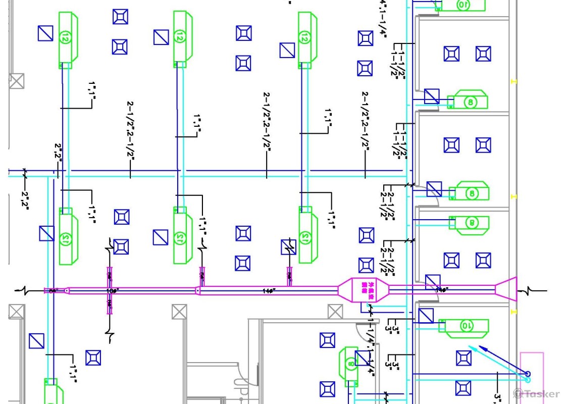 風水管及設備平面圖