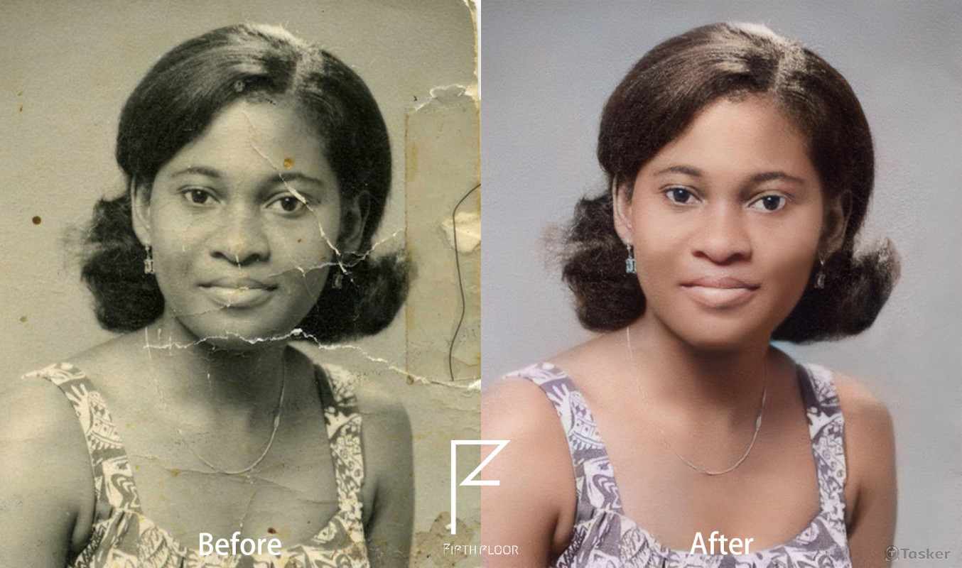 老照片修復 翻新 黑白照片上色