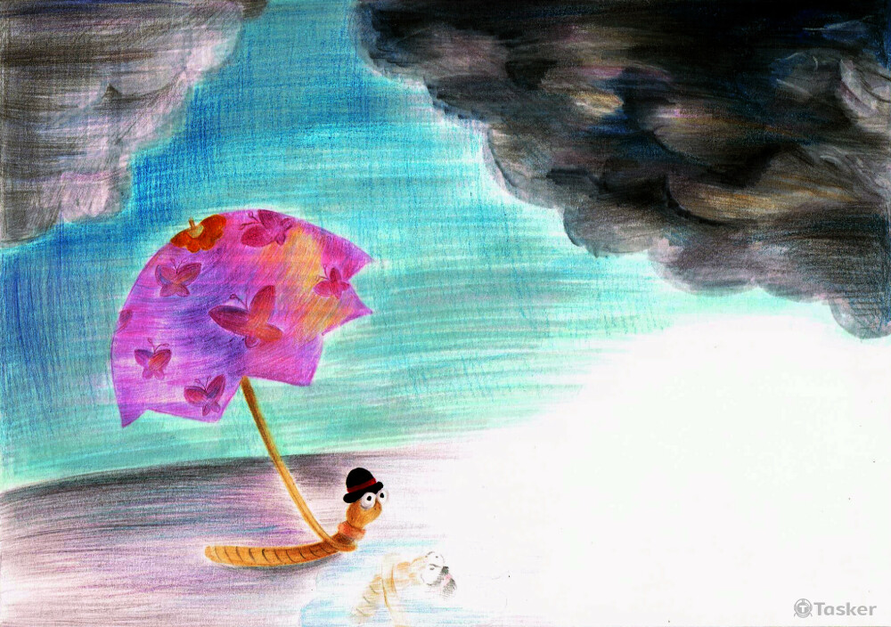 蝸牛麵館內頁-其一_插畫類_色鉛、代針、PS後製