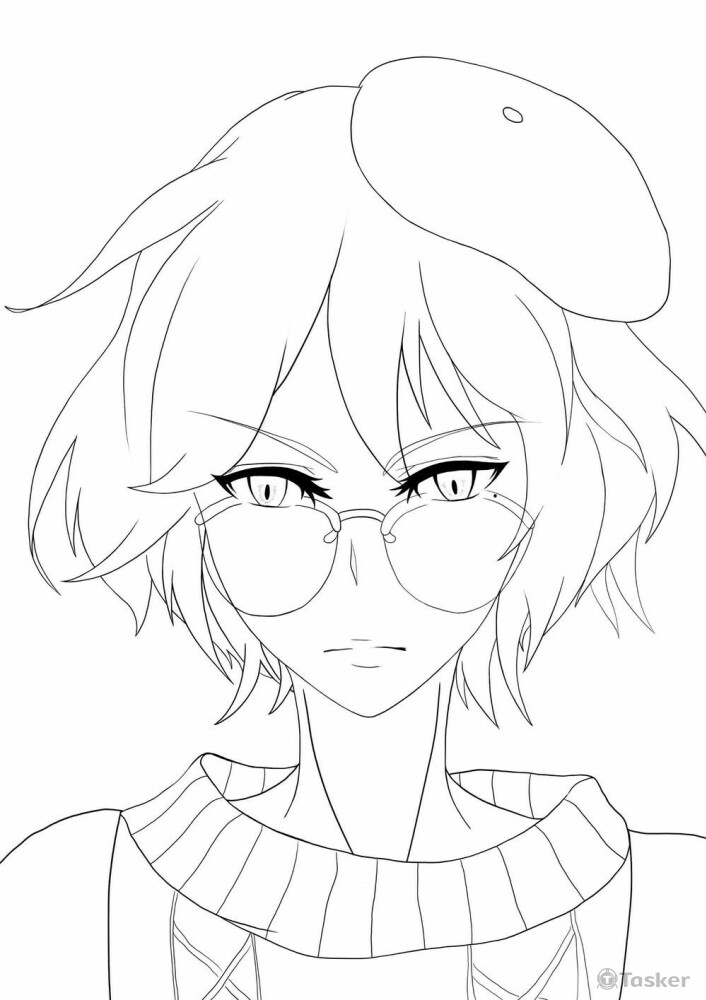 動漫大頭貼_電繪類_Photoshop線稿