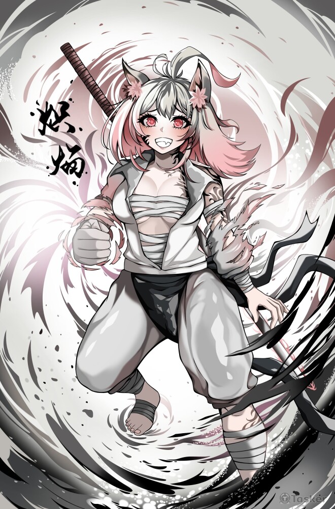 有點水墨感覺的插畫