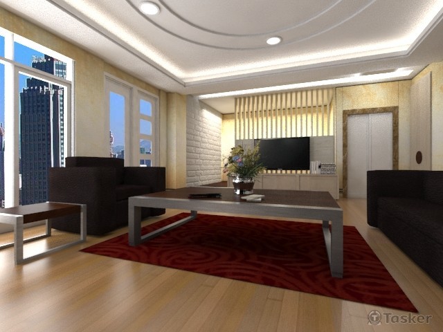 室內設計立體建模大廳