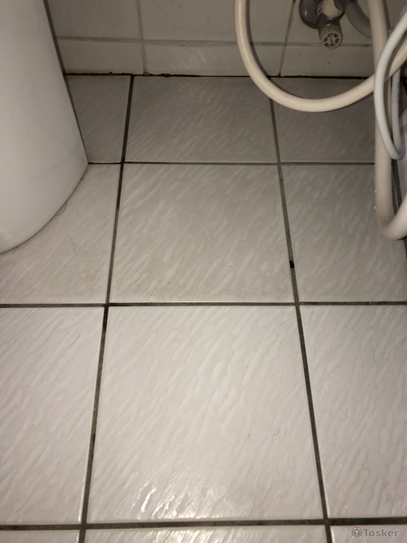 清潔前後磁磚對比