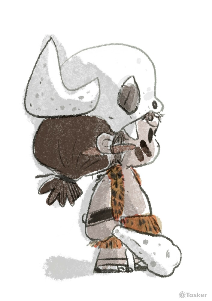 原始人角色設計 遊戲概念設計 