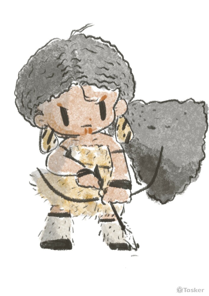 原始人角色設計 遊戲概念設計 