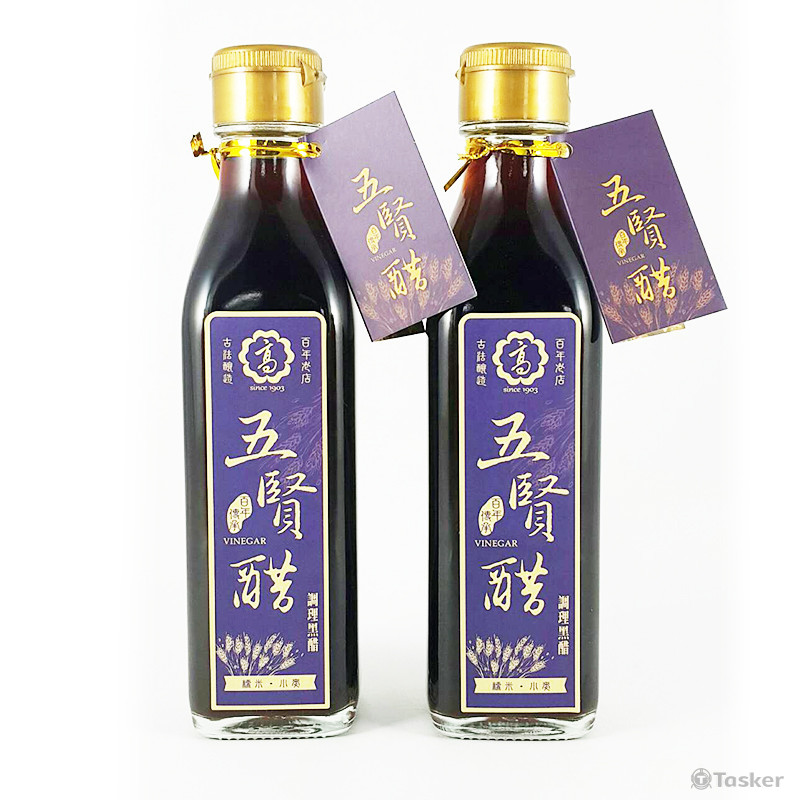 五賢醋瓶標設計