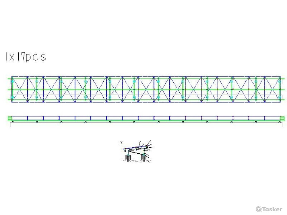 陣列支架設計AutoCAD 2D
