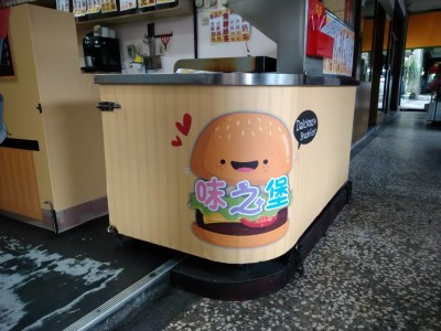 店面空間設計-早餐店牆面大圖輸出施工