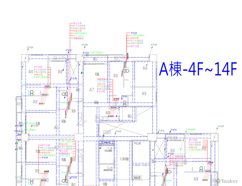 標準層 幹管位置圖