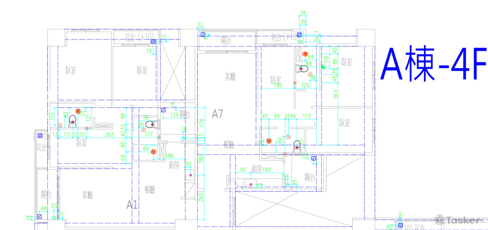 此為排水放樣圖(標準層)