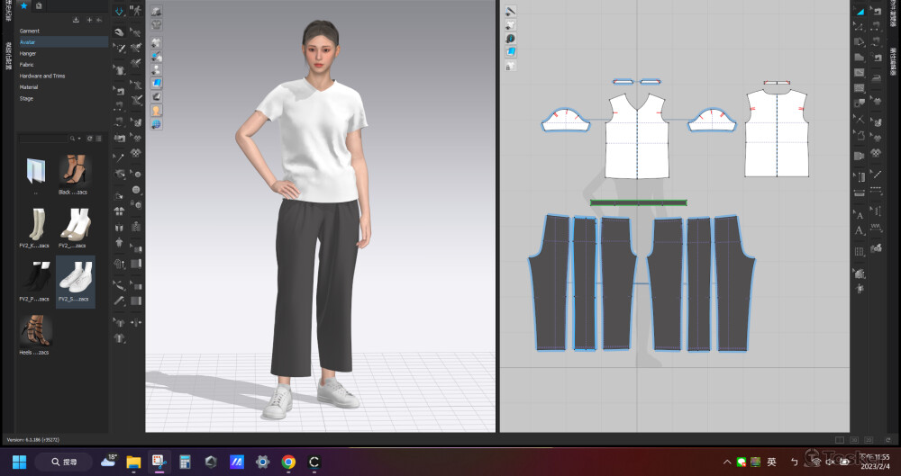 上衣&褲子-版型與3D試穿結果