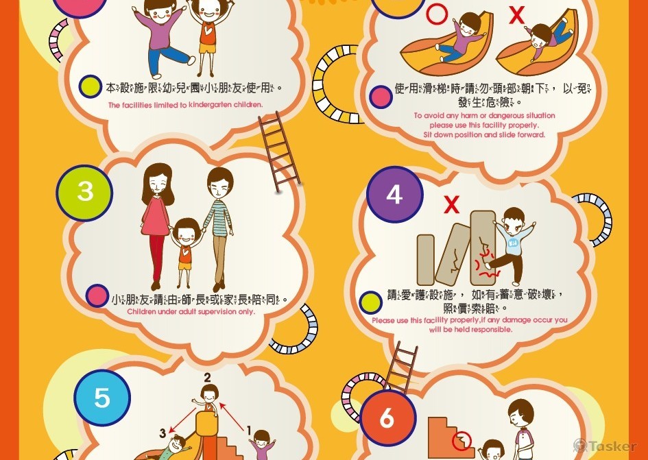 遊戲場使用注意事項告示牌輸出設計(競標作品)