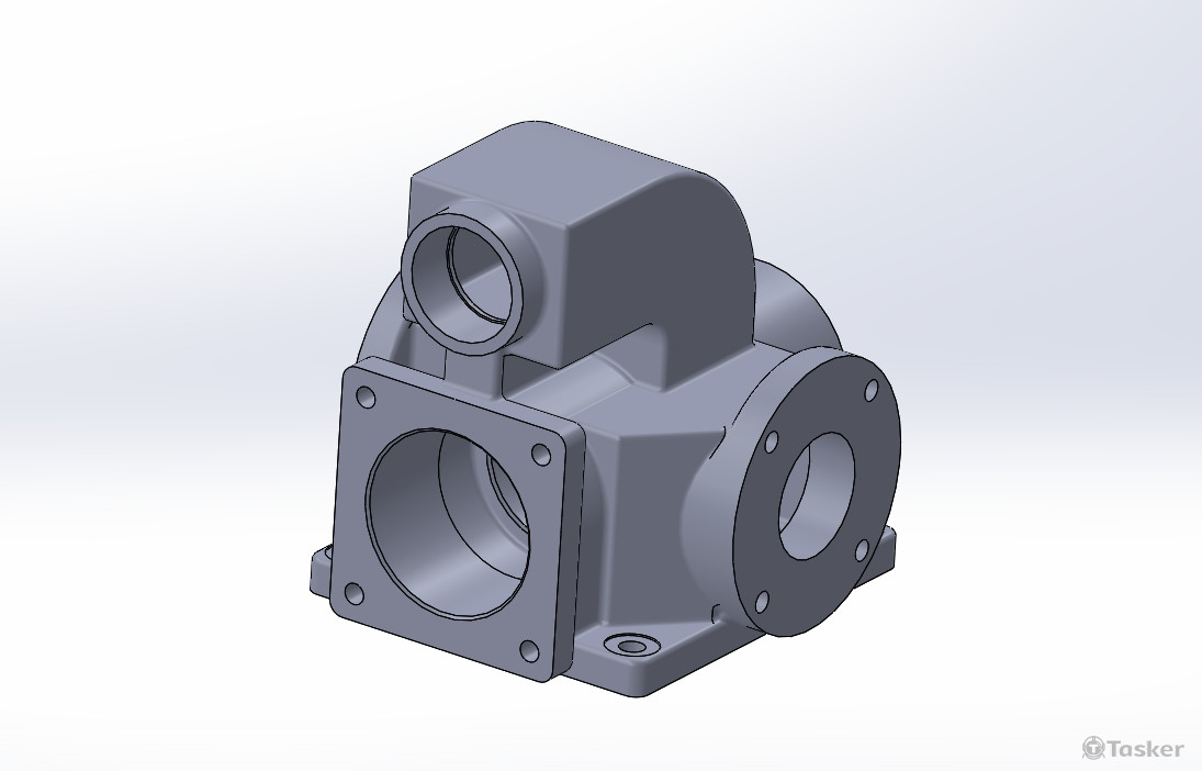 三通閥3D